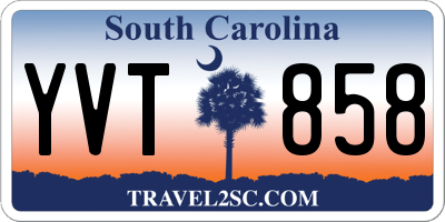 SC license plate YVT858
