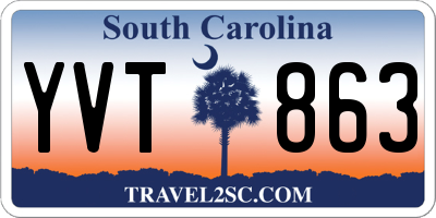 SC license plate YVT863