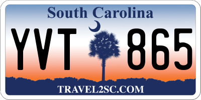 SC license plate YVT865
