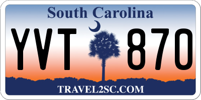 SC license plate YVT870