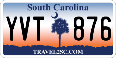 SC license plate YVT876