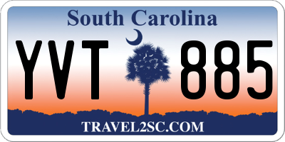 SC license plate YVT885