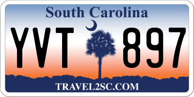 SC license plate YVT897