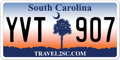 SC license plate YVT907