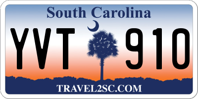 SC license plate YVT910