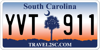 SC license plate YVT911