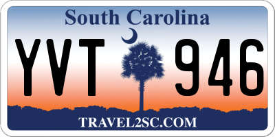 SC license plate YVT946