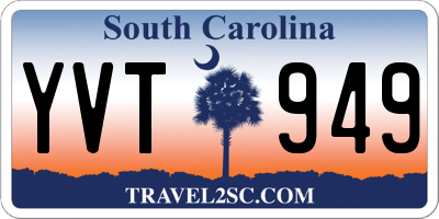 SC license plate YVT949