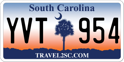 SC license plate YVT954