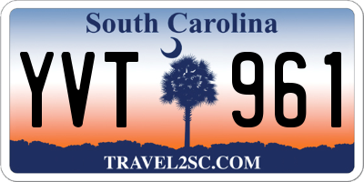 SC license plate YVT961