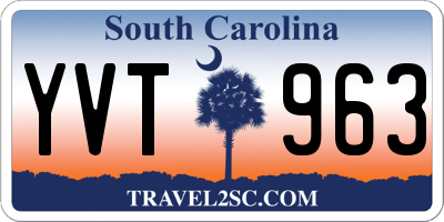 SC license plate YVT963
