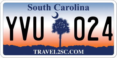 SC license plate YVU024