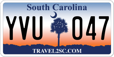SC license plate YVU047