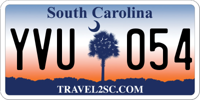 SC license plate YVU054