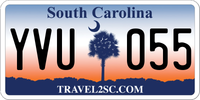 SC license plate YVU055