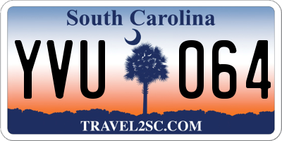 SC license plate YVU064