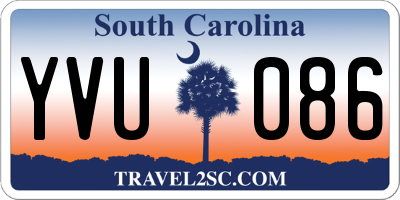 SC license plate YVU086