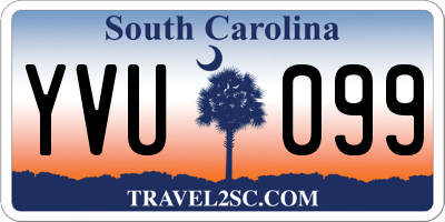 SC license plate YVU099