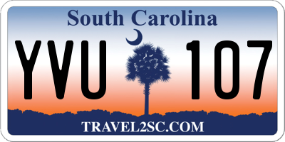 SC license plate YVU107