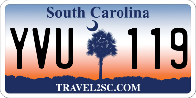 SC license plate YVU119