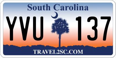 SC license plate YVU137