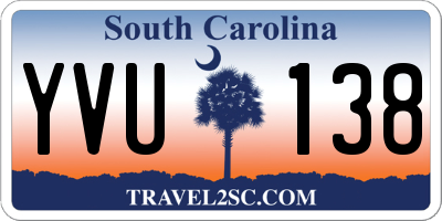 SC license plate YVU138