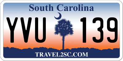 SC license plate YVU139