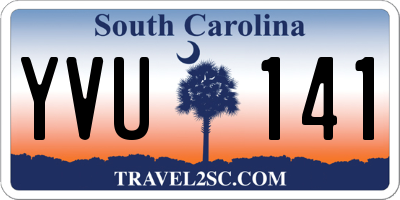 SC license plate YVU141