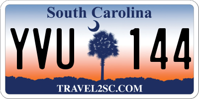 SC license plate YVU144