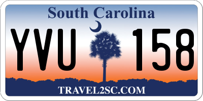 SC license plate YVU158