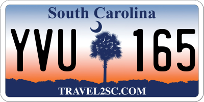 SC license plate YVU165