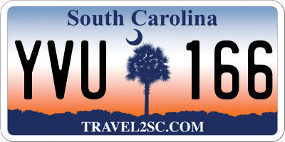 SC license plate YVU166