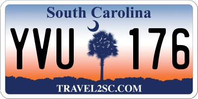 SC license plate YVU176