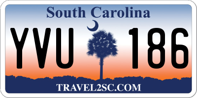 SC license plate YVU186