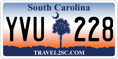 SC license plate YVU228