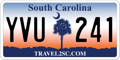 SC license plate YVU241