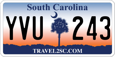 SC license plate YVU243