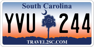 SC license plate YVU244
