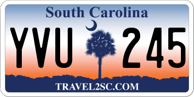 SC license plate YVU245