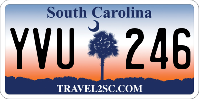 SC license plate YVU246