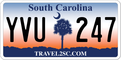 SC license plate YVU247