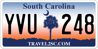 SC license plate YVU248