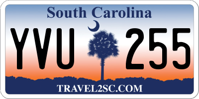 SC license plate YVU255