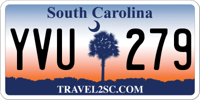 SC license plate YVU279