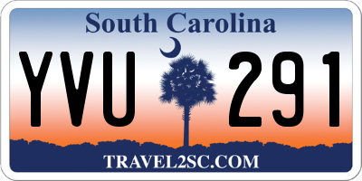 SC license plate YVU291