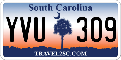 SC license plate YVU309