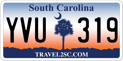 SC license plate YVU319