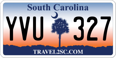 SC license plate YVU327