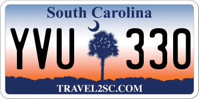 SC license plate YVU330