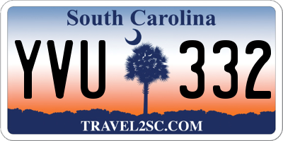 SC license plate YVU332
